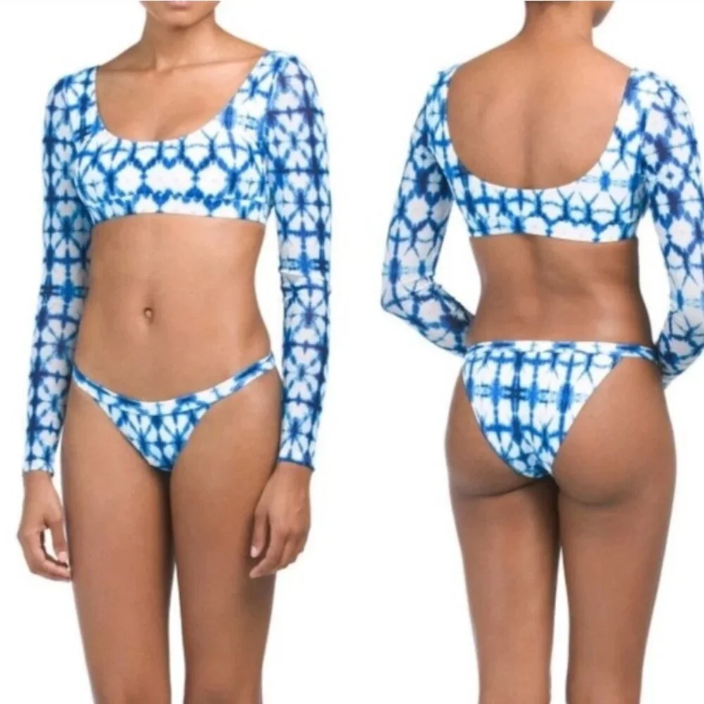 Cikada Tie Dye Long Sleeve Bikini